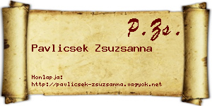 Pavlicsek Zsuzsanna névjegykártya